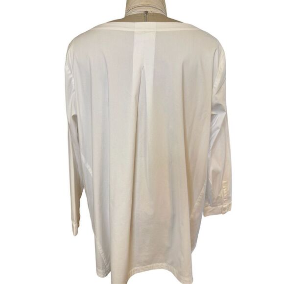 J Jill “White Shirt Collection” Crisp Oversized White Shirt Plus Sz. 2X Pkeat Ba - Picture 9 of 14